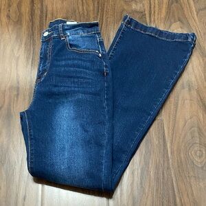 SHEIN Deep Indigo Flare Jeans